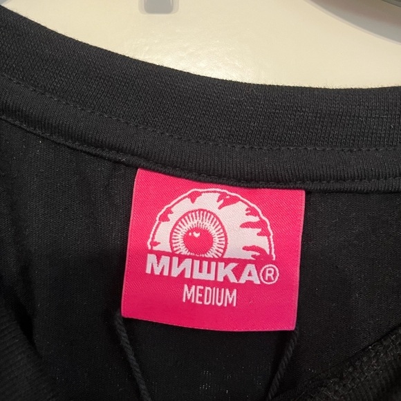 Mishka "Engineered To Destroy" Black T-Shirt With Biker Skull Graphic Size Large - Picture 10 of 16